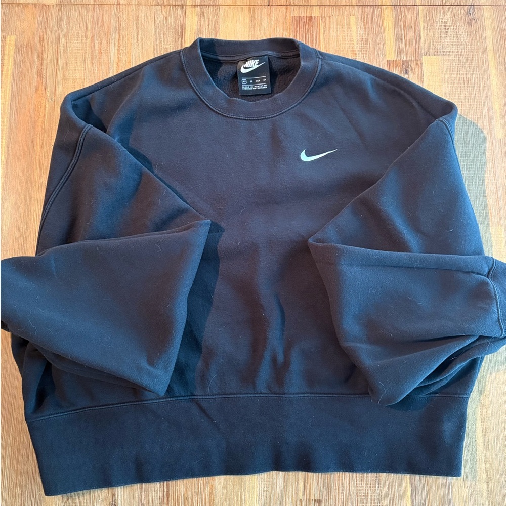 Women’s Nike Oversized Crop Top Hoodie size XS Black